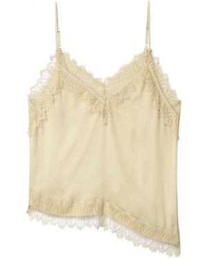 Luisa Cerano Tops ,Geel ,Polyester Spaghetti Top - Naturel