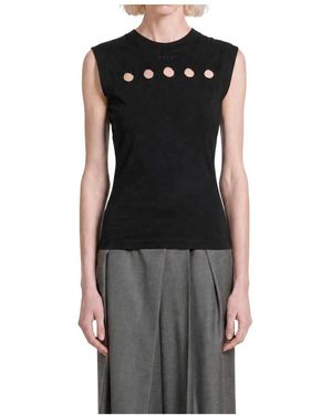 Marni Tanktop Met Polkadot Uitsnijding - Zwart
