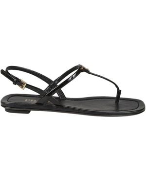Prada Schoenen ,Zwart ,Leer Leren Teenslippers