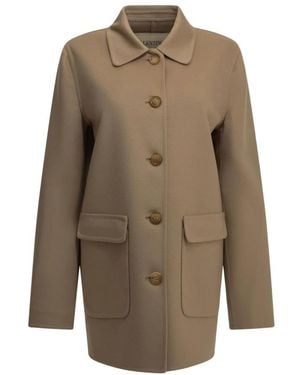 Valentino Single-Breasted Coats - Green