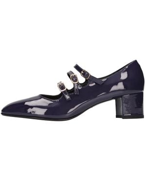 Fabio Rusconi Schoenen ,Paars ,Leer Patent Leder Pumps 5987 - Blauw