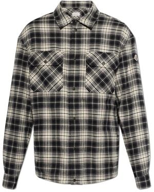 Moncler Overhemden ,Zwart ,Katoen Pocket Shirt - Grijs
