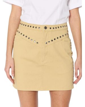 Berenice Jessy Mini Gerade Jeansrock - Natur