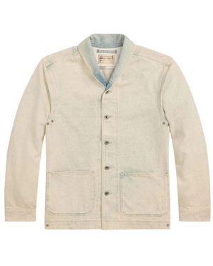 Ralph Lauren Rrl Mäntel Blau - Weiß