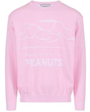 Iceberg Truien & Vesten ,Roze ,Katoen Peanuts Trui Met Ronde Hals