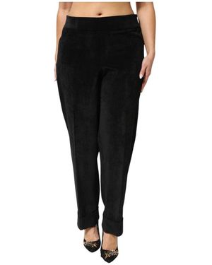 Bencivenga High Waist Straight Dress Trouser Pants - Zwart