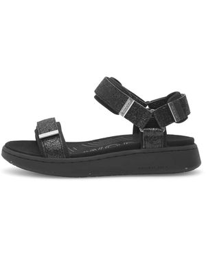 Woden Glitter Line Sandaal Zwart Modern Comfort