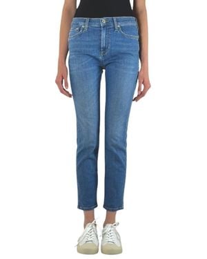 Roy Rogers Cropped Jeans - Bleu