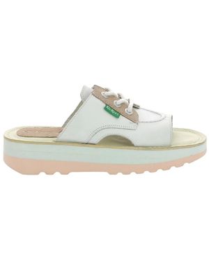 Kickers Heeled Mules - Blanco