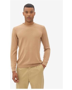 NOWADAYS Truien & Vesten ,Bruin ,Katoen Silk Crew Neck Sweater - Naturel