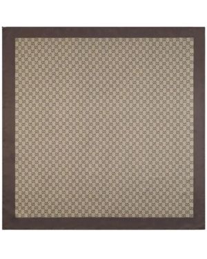 Gucci Gedrukte Zijde Twill Carré - Bruin