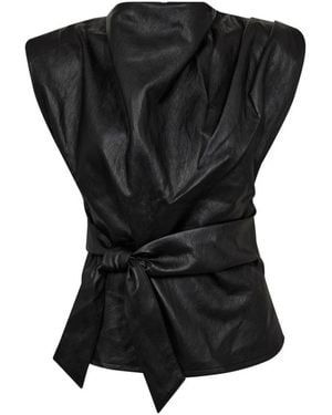co'couture Sleeveless Tops - Black