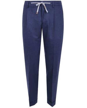 Barba Napoli Straight Trousers - Azul