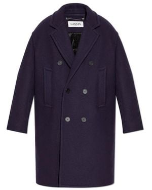 Lanvin Double-Breasted Coats - Blu