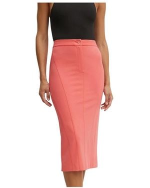 Pinko Panelled Midi Skirt - Rot