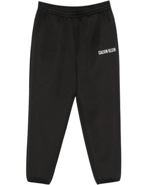 Calvin Klein Broeken ,Zwart ,Polyester Ademende Performance Joggers