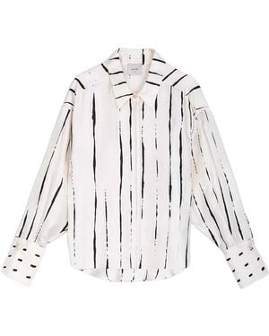 Alysi Overhemden ,Losvallend Zijden Overhemd - Wit