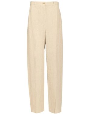 Emporio Armani Straight Trousers - Natural