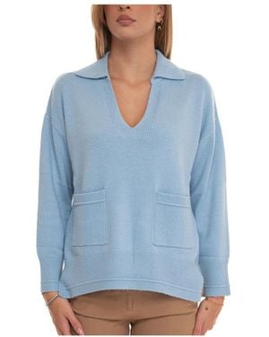 Suncoo V-Neck Knitwear - Blue