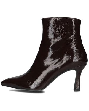 CTWLK Bruine Enkellaarsjes Victoria Stijl - Zwart
