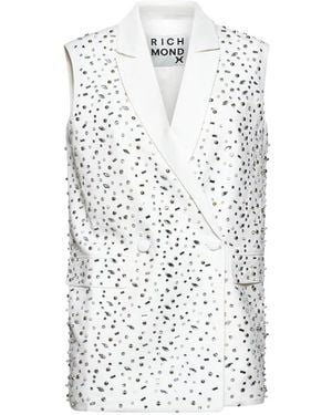 RICHMOND Gilet Sartoriale Con Applicazioni All Over - Weiß