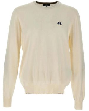 La Martina Round-Neck Knitwear - White