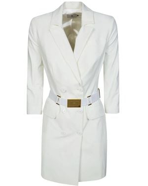 Elisabetta Franchi Short Dresses - Blanc