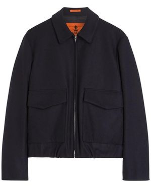 Barena Jassen ,Blauw ,Wol Melton Wollen Jack - Zwart
