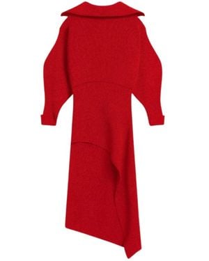 Givenchy Wool Cashmere Slash Midi Dress - Rot