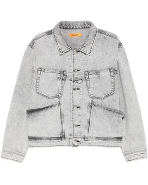 Replay Acid Wash Denim Jacket - Grijs