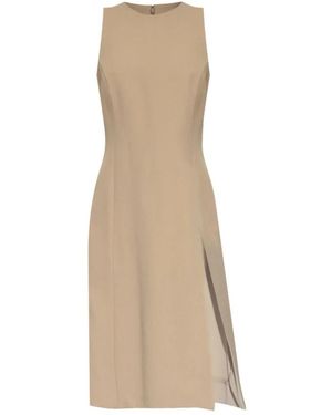 Ami Paris Vestido midi liso - Neutro