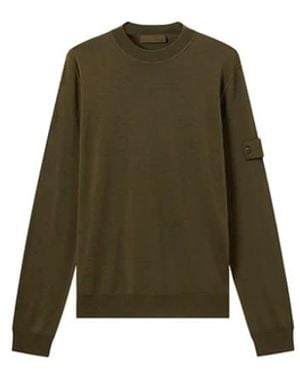 Stone Island Light Pure Rws Wool Ghost Crewneck - Grün