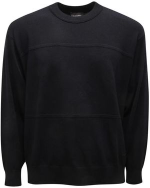 Armani Hoodies & Sweatvesten ,Blauw ,Wol Wool Sweater E - Zwart