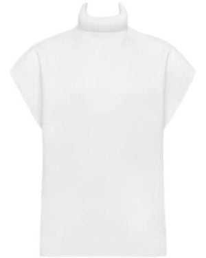 Alaïa Weißes Hochgeschlossenes Top