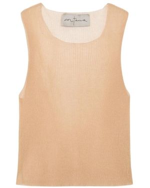 Cortana Sleeveless Tops - Natural