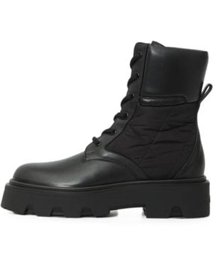 Moncler Lace-Up Boots - Negro