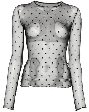 Marine Serre Long Sleeve Tops - Grey