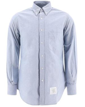 Thom Browne Lichtblauwe Button-Down Overhemd