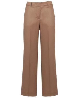 Peserico Rechte Broek - Bruin