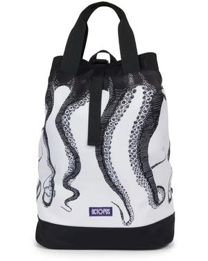 Octopus Wandelbarer Logo Rucksack Schwarz/Weiß