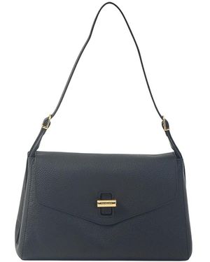 Trussardi Tassen ,Zwart ,Leer Girello Schoudertas - Blauw