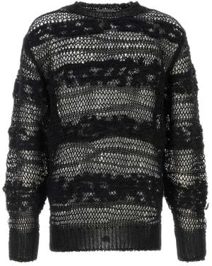 Yohji Yamamoto Round-Neck Knitwear - Black