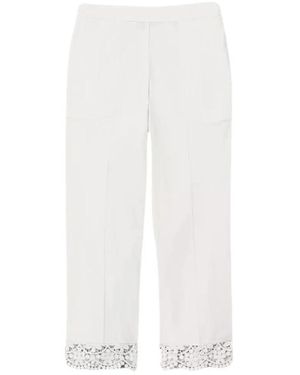 Twinset Cropped Trousers - Bianco