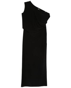 Norma Kamali One-Shoulder Draped Gown - Schwarz