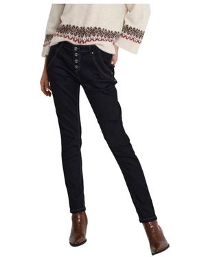 Cream Skinny Jeans - Negro