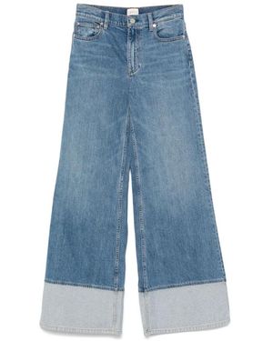 Alice + Olivia Heldere Blauwe Wide Leg Jeans