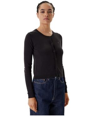 Tommy Hilfiger Cardigan Katoen - Zwart