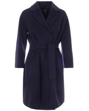 Max Mara Belted Coats - Blau