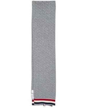 Thom Browne Winter Scarves - Grey