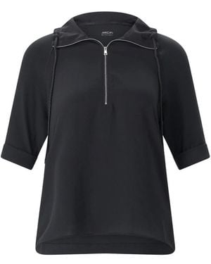 Marc Cain Hoodies & Sweatvesten ,Zwart ,Blouse Shirt